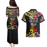 Niue And Aotearoa Couples Matching Puletasi and Hawaiian Shirt Together For Te Tiriti O Waitangi LT05 - Polynesian Pride