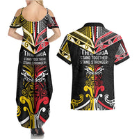 Niue And Aotearoa Couples Matching Summer Maxi Dress and Hawaiian Shirt Together For Te Tiriti O Waitangi LT05 - Polynesian Pride