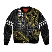 Hawaii Ikaika Warrior Helmet Bomber Jacket Gold Style