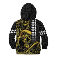 Hawaii Ikaika Warrior Helmet Kid Hoodie Gold Style LT05 - Polynesian Pride