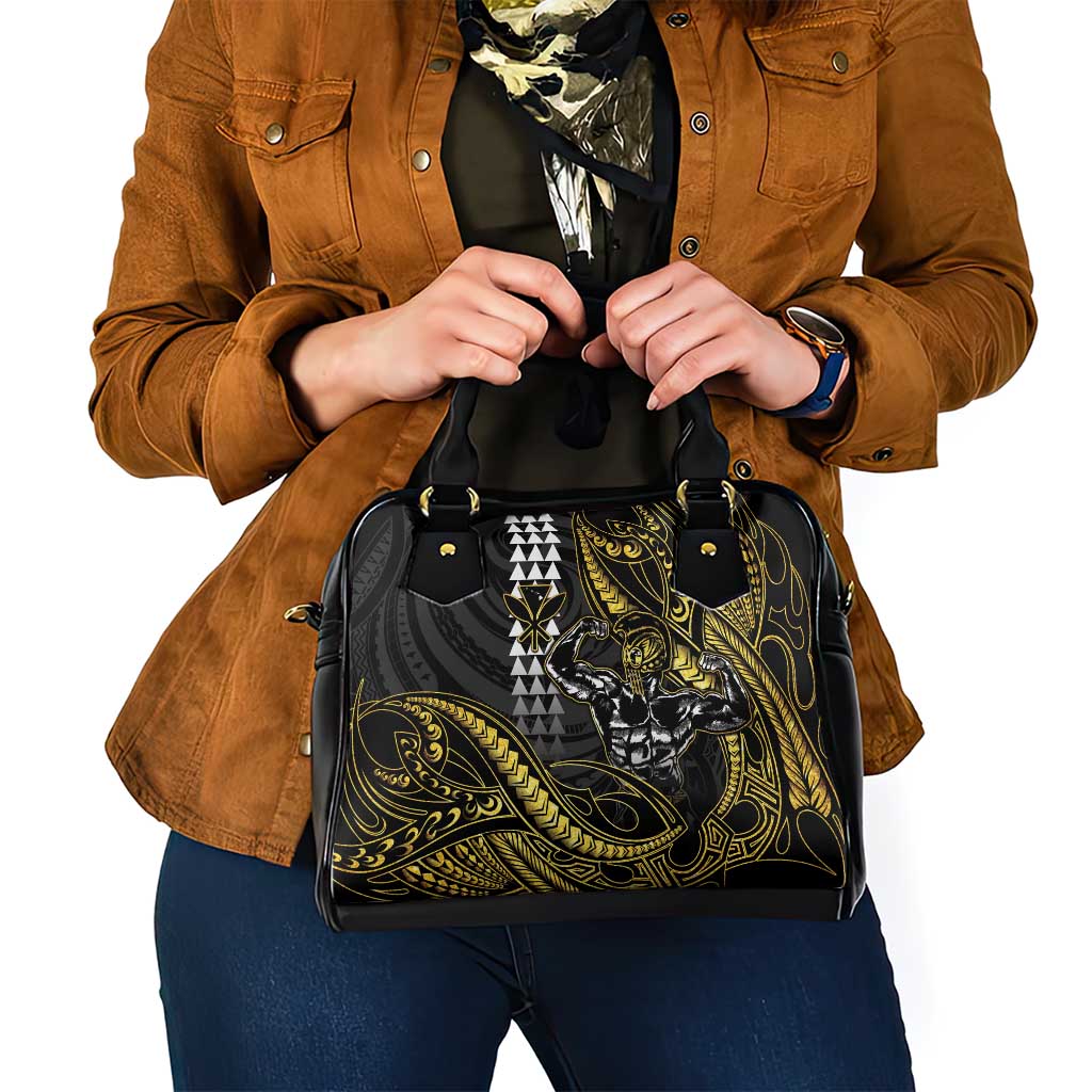 Hawaii Ikaika Warrior Helmet Shoulder Handbag Gold Style LT05 - Polynesian Pride