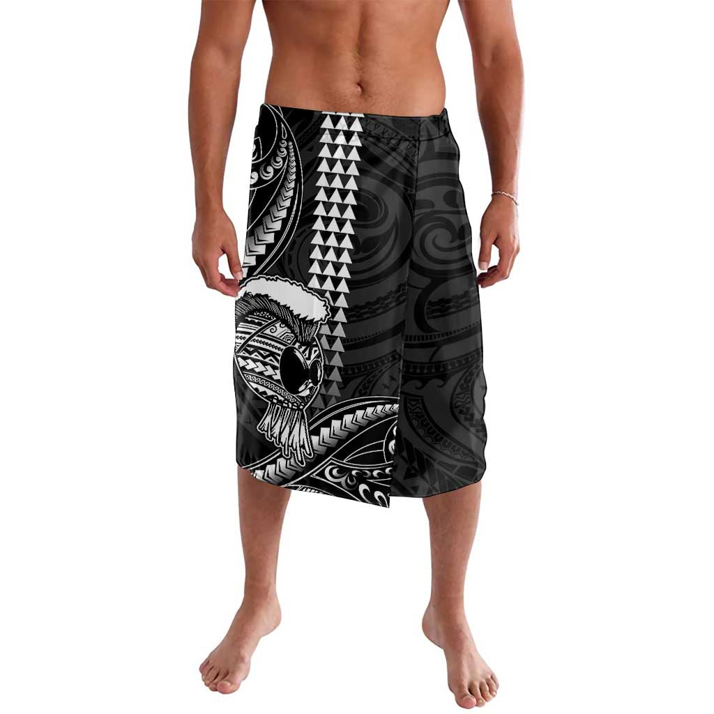Hawaii Ikaika Warrior Helmet Lavalava Black Tribal Tattoo LT05 Black - Polynesian Pride