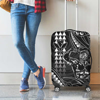 Hawaii Ikaika Warrior Helmet Luggage Cover Black Tribal Tattoo
