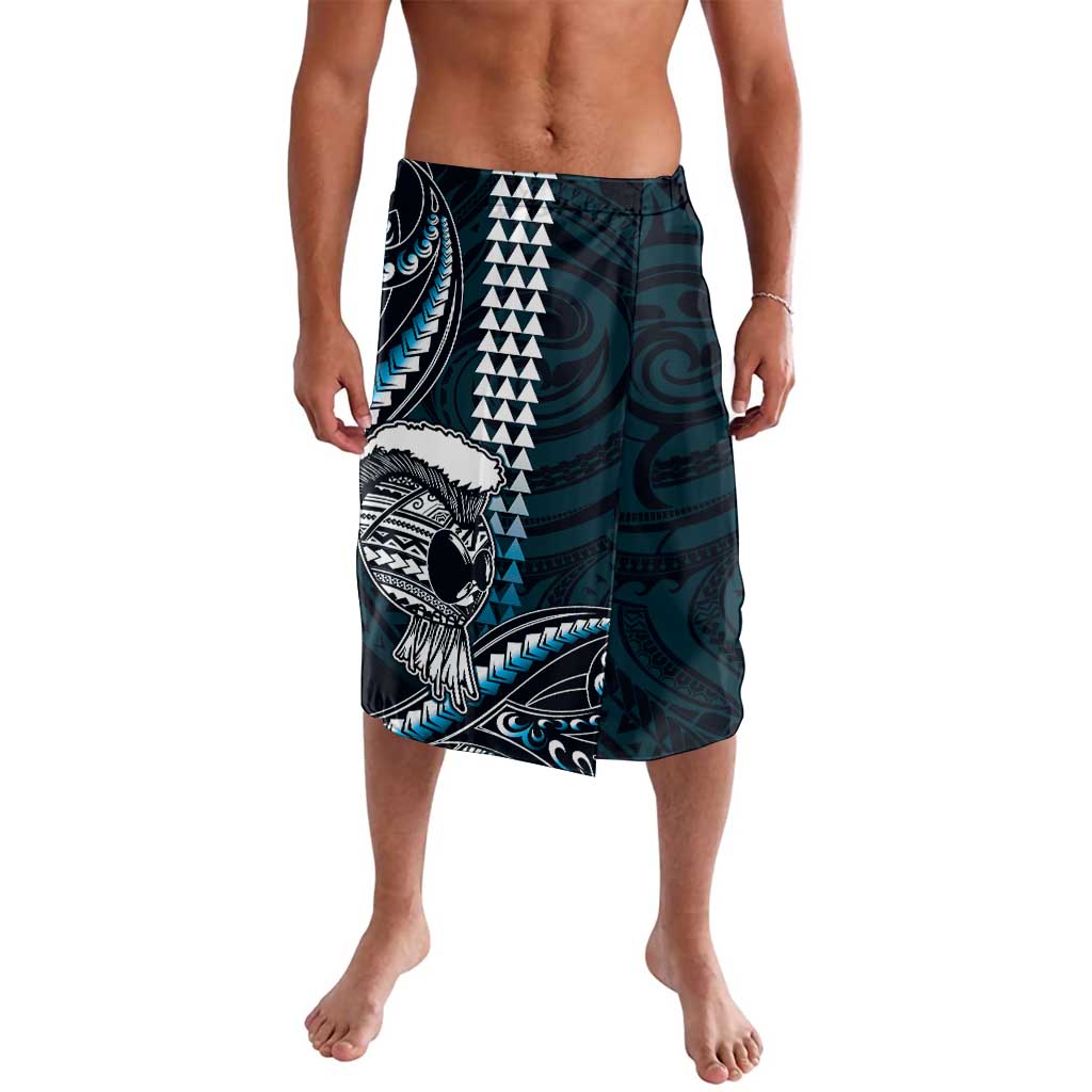 Hawaii Ikaika Warrior Helmet Lavalava Blue Tribal Tattoo LT05 Blue - Polynesian Pride