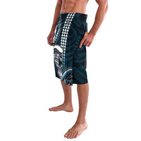 Hawaii Ikaika Warrior Helmet Lavalava Blue Tribal Tattoo LT05 - Polynesian Pride