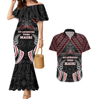 Aotearoa Couples Matching Mermaid Dress and Hawaiian Shirt Proud To Be Maori LT05 Red - Polynesian Pride