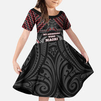 Aotearoa Family Matching Mermaid Dress and Hawaiian Shirt Proud To Be Maori LT05 Daughter's Dress Red - Polynesian Pride
