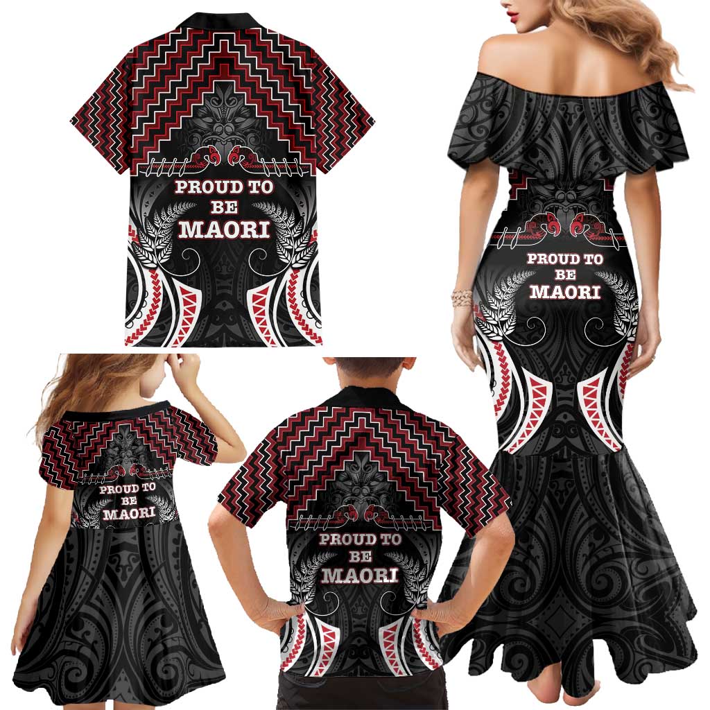 Aotearoa Family Matching Mermaid Dress and Hawaiian Shirt Proud To Be Maori LT05 - Polynesian Pride