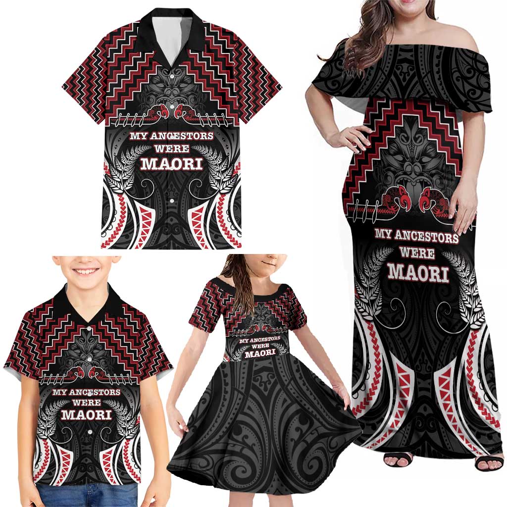 Aotearoa Family Matching Off Shoulder Maxi Dress and Hawaiian Shirt Proud To Be Maori LT05 - Polynesian Pride