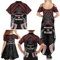 Aotearoa Family Matching Summer Maxi Dress and Hawaiian Shirt Proud To Be Maori LT05 - Polynesian Pride