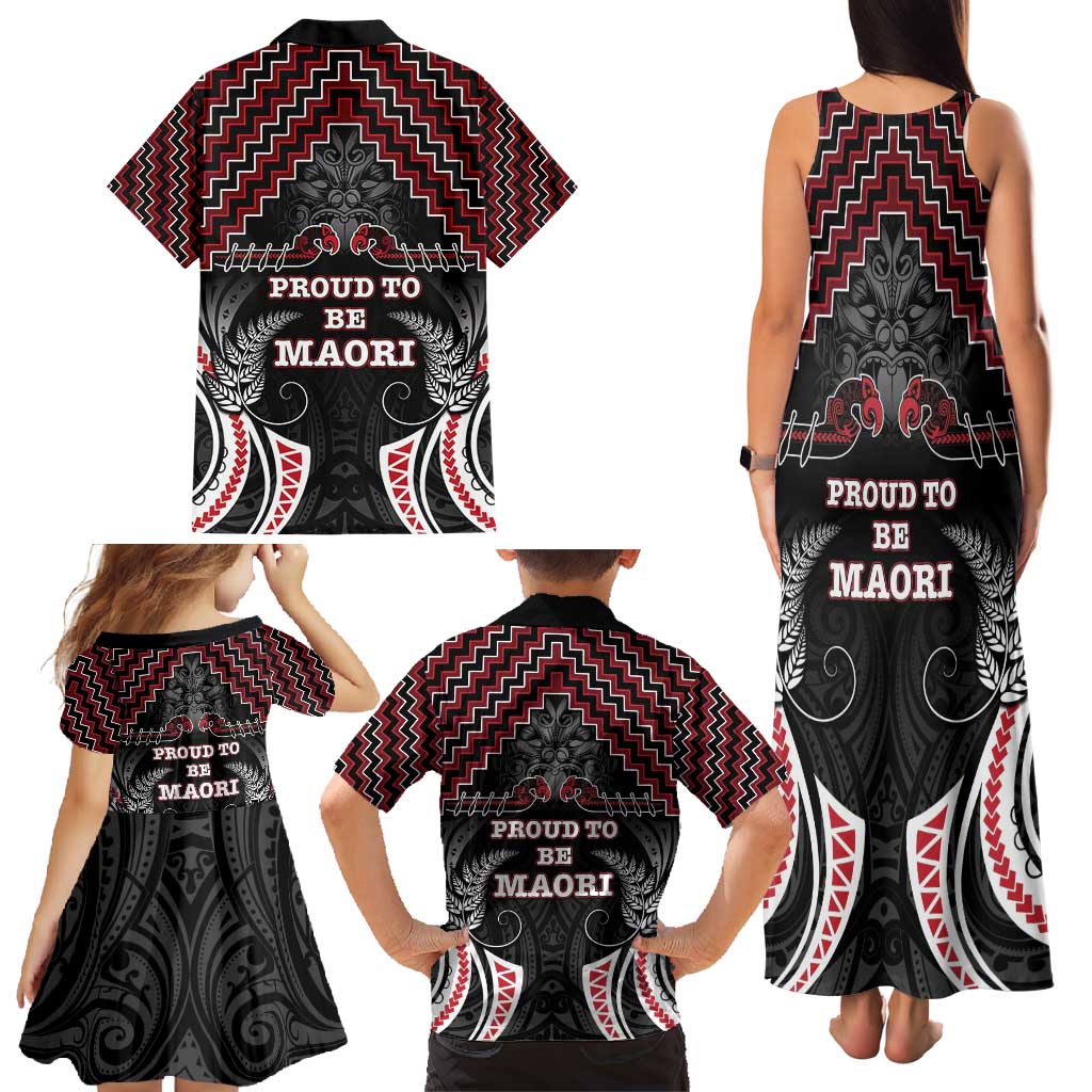 Aotearoa Family Matching Tank Maxi Dress and Hawaiian Shirt Proud To Be Maori LT05 - Polynesian Pride