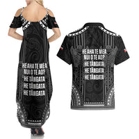 Aotearoa Toitu Te Tiriti Couples Matching Summer Maxi Dress and Hawaiian Shirt No Kiwi Without Iwi LT05 - Polynesian Pride