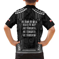 Aotearoa Toitu Te Tiriti Family Matching Long Sleeve Bodycon Dress and Hawaiian Shirt No Kiwi Without Iwi LT05 - Polynesian Pride