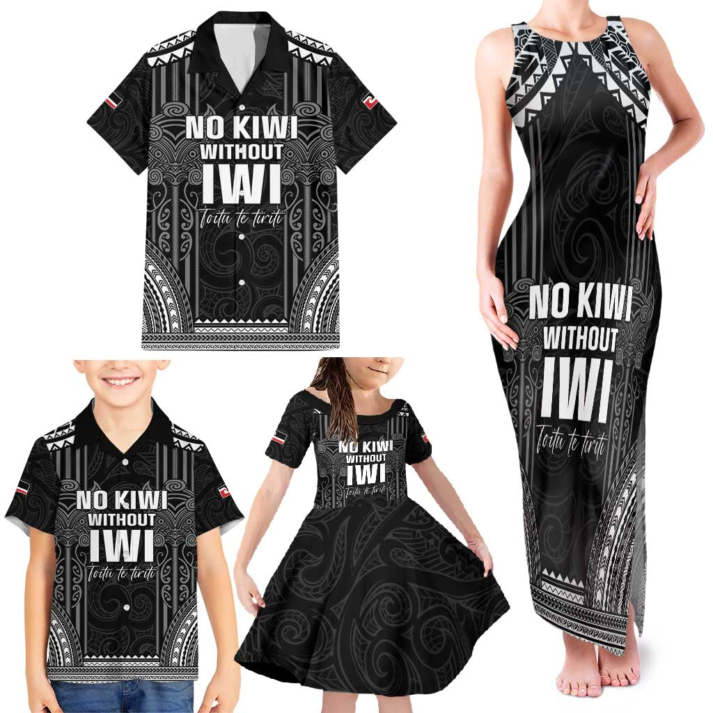 Aotearoa Toitu Te Tiriti Family Matching Tank Maxi Dress and Hawaiian Shirt No Kiwi Without Iwi LT05 - Polynesian Pride