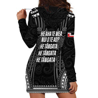 Aotearoa Toitu Te Tiriti Hoodie Dress No Kiwi Without Iwi LT05 - Polynesian Pride