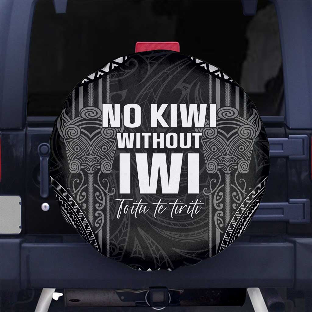 Aotearoa Toitu Te Tiriti Spare Tire Cover No Kiwi Without Iwi