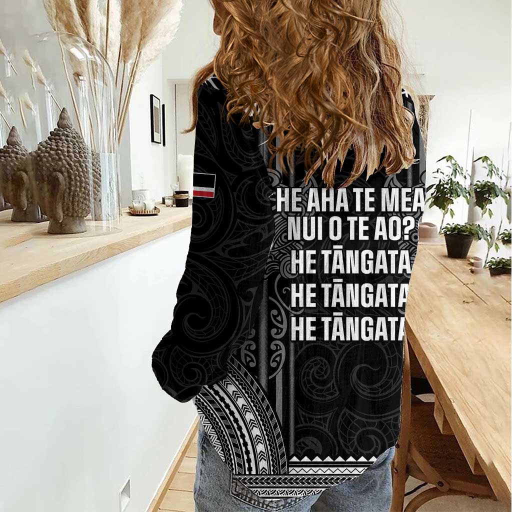 Aotearoa Toitu Te Tiriti Women Casual Shirt No Kiwi Without Iwi LT05 - Polynesian Pride