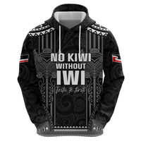 Aotearoa Toitu Te Tiriti Zip Hoodie No Kiwi Without Iwi LT05 - Polynesian Pride