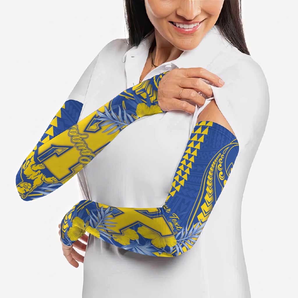 Personalised Hawaii Kaiser High School Arm Sleeves Tribal Tattoo With Hibiscus Flowers