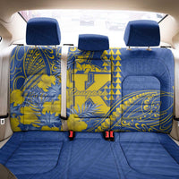 Hawaii Kaiser High School Back Car Seat Cover Tribal Tattoo With Hibiscus Flowers