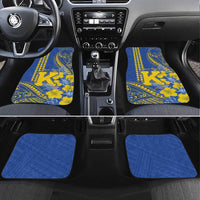 Personalised Hawaii Kaiser High School Car Mats Tribal Tattoo With Hibiscus Flowers