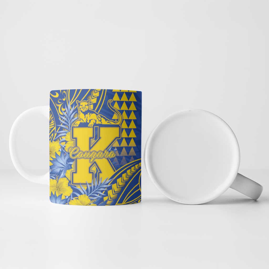 Personalised Hawaii Kaiser High School Ceramic Mug Tribal Tattoo With Hibiscus Flowers LT05 - Polynesian Pride