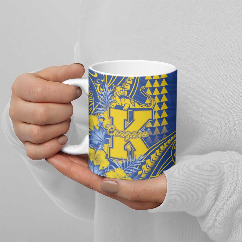 Personalised Hawaii Kaiser High School Ceramic Mug Tribal Tattoo With Hibiscus Flowers LT05 - Polynesian Pride