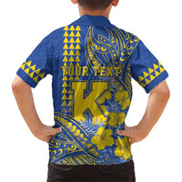 Personalised Hawaii Kaiser High School Family Matching Tank Maxi Dress and Hawaiian Shirt Tribal Tattoo With Hibiscus Flowers LT05 - Polynesian Pride