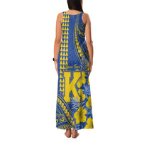Personalised Hawaii Kaiser High School Family Matching Tank Maxi Dress and Hawaiian Shirt Tribal Tattoo With Hibiscus Flowers LT05 - Polynesian Pride