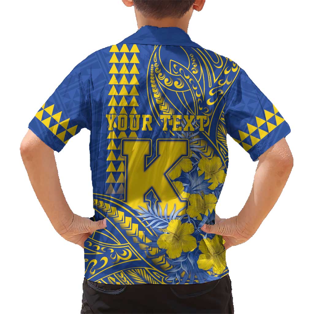 Personalised Hawaii Kaiser High School Kid Hawaiian Shirt Tribal Tattoo With Hibiscus Flowers LT05 - Polynesian Pride