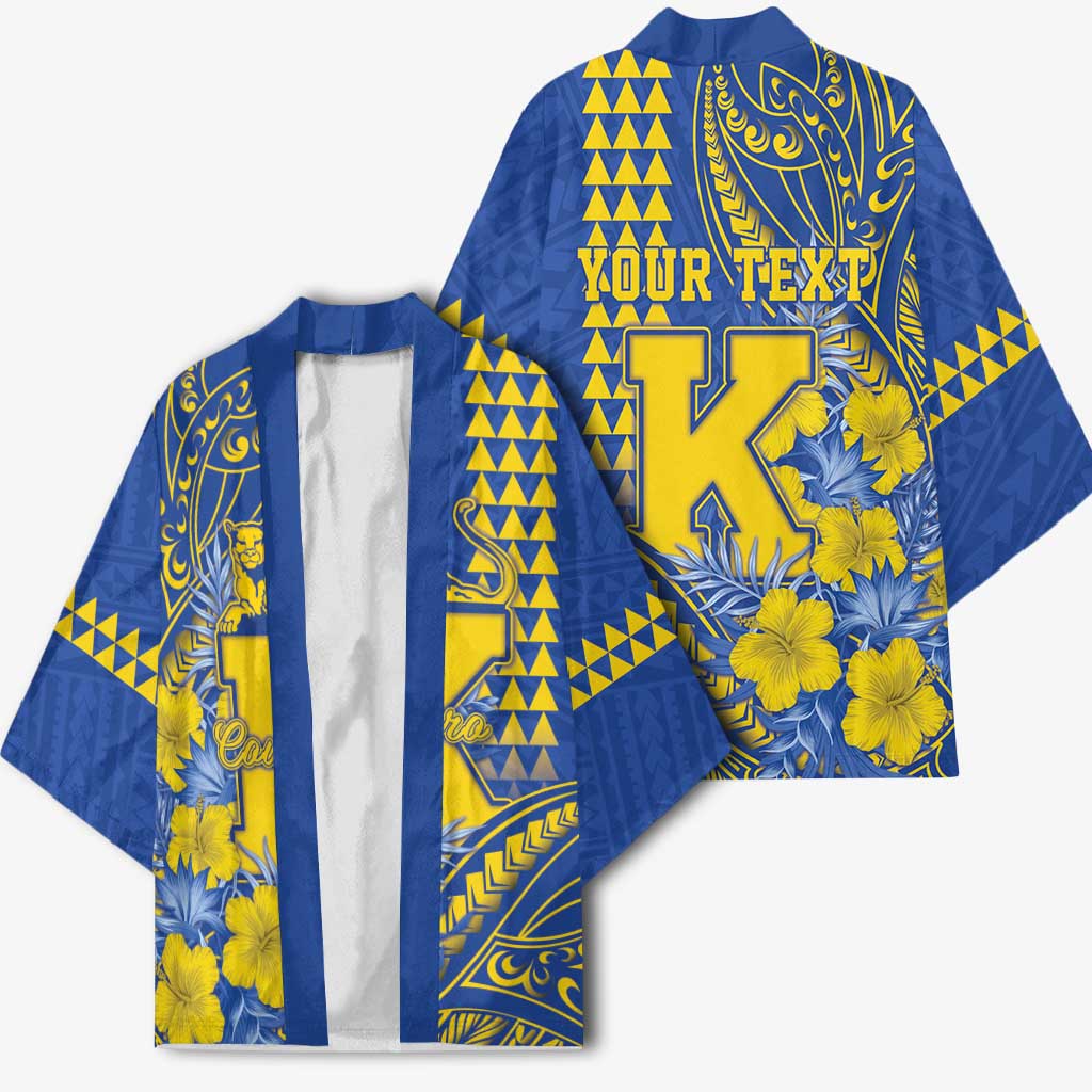 Personalised Hawaii Kaiser High School Kimono Tribal Tattoo With Hibiscus Flowers