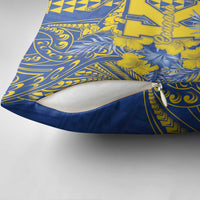 Hawaii Kaiser High School Pillow Cover Tribal Tattoo With Hibiscus Flowers