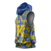 Personalised Hawaii Kaiser High School Sleeveless Hoodie Tribal Tattoo With Hibiscus Flowers LT05 - Polynesian Pride