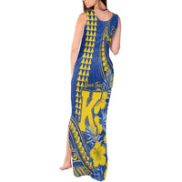 Personalised Hawaii Kaiser High School Tank Maxi Dress Tribal Tattoo With Hibiscus Flowers LT05 - Polynesian Pride