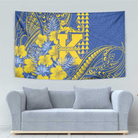 Hawaii Kaiser High School Tapestry Tribal Tattoo With Hibiscus Flowers