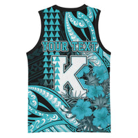 Personalised Hawaii Kapolei High School Basketball Jersey Tribal Tattoo With Hibiscus Flowers LT05 - Polynesian Pride