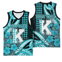 Personalised Hawaii Kapolei High School Basketball Jersey Tribal Tattoo With Hibiscus Flowers LT05 - Polynesian Pride