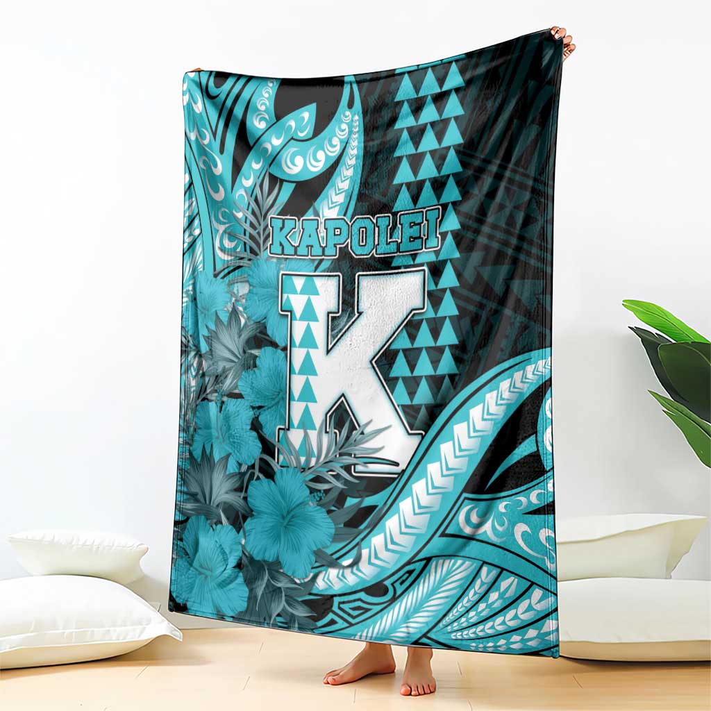 Hawaii Kapolei High School Blanket Tribal Tattoo With Hibiscus Flowers