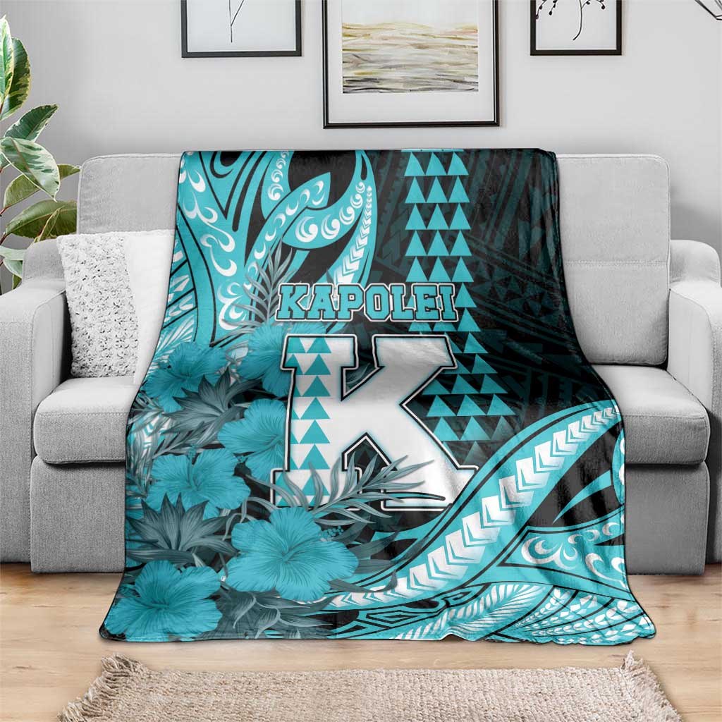 Hawaii Kapolei High School Blanket Tribal Tattoo With Hibiscus Flowers