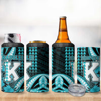 Personalised Hawaii Kapolei High School 4 in 1 Can Cooler Tumbler Tribal Tattoo With Hibiscus Flowers LT05 - Polynesian Pride