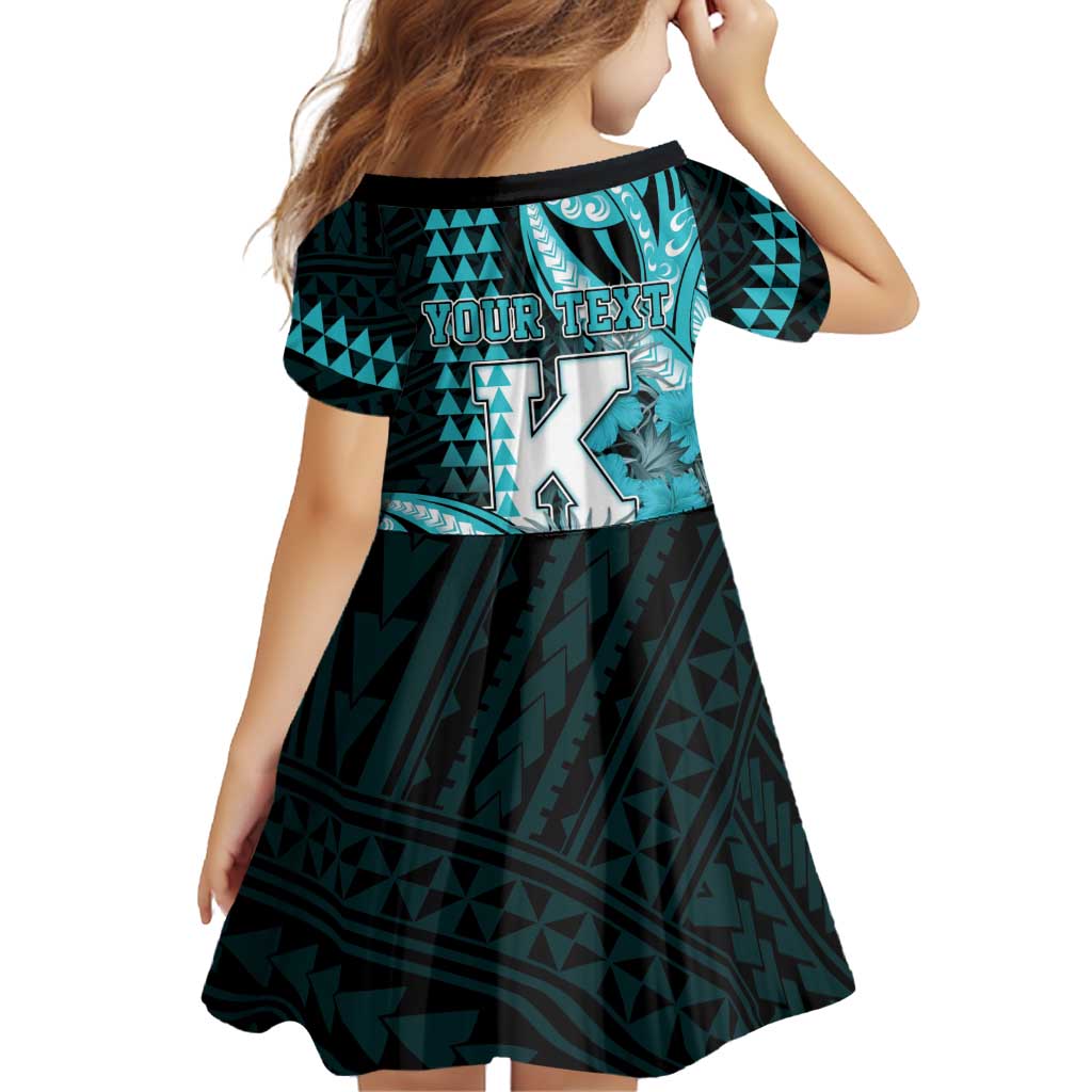 Personalised Hawaii Kapolei High School Family Matching Puletasi and Hawaiian Shirt Tribal Tattoo With Hibiscus Flowers LT05 - Polynesian Pride