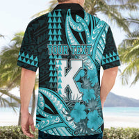 Personalised Hawaii Kapolei High School Hawaiian Shirt Tribal Tattoo With Hibiscus Flowers LT05 - Polynesian Pride