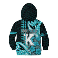Personalised Hawaii Kapolei High School Kid Hoodie Tribal Tattoo With Hibiscus Flowers LT05 - Polynesian Pride