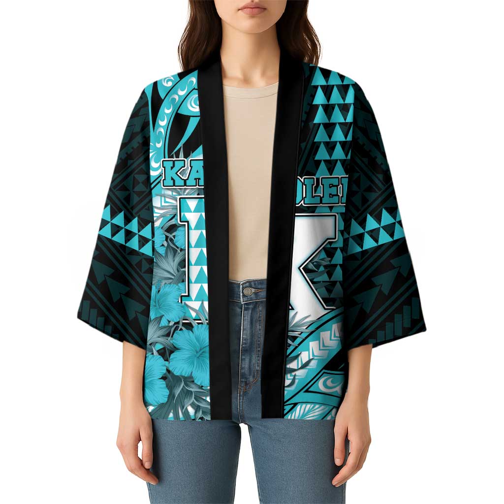 Personalised Hawaii Kapolei High School Kimono Tribal Tattoo With Hibiscus Flowers