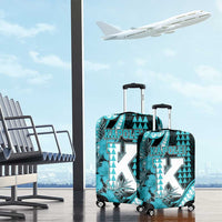 Hawaii Kapolei High School Luggage Cover Tribal Tattoo With Hibiscus Flowers LT05 - Polynesian Pride