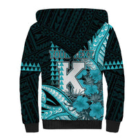 Personalised Hawaii Kapolei High School Sherpa Hoodie Tribal Tattoo With Hibiscus Flowers LT05 - Polynesian Pride