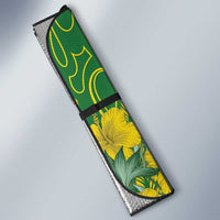 Hawaii Leilehua High School Auto Sun Shade Tribal Tattoo With Hibiscus Flowers