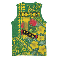 Personalised Hawaii Leilehua High School Basketball Jersey Tribal Tattoo With Hibiscus Flowers LT05 - Polynesian Pride