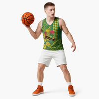 Personalised Hawaii Leilehua High School Basketball Jersey Tribal Tattoo With Hibiscus Flowers LT05 - Polynesian Pride