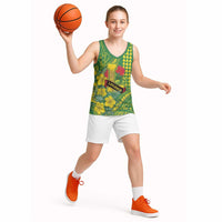 Personalised Hawaii Leilehua High School Basketball Jersey Tribal Tattoo With Hibiscus Flowers LT05 - Polynesian Pride